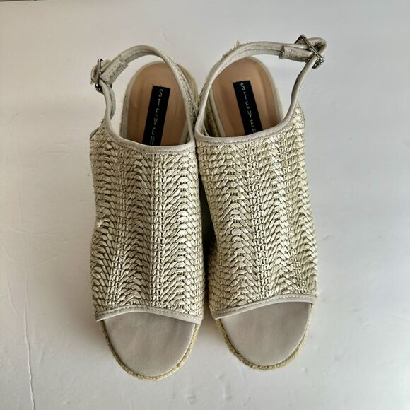 Steven Steve Madden Courage Espadrille Sandals Women’s 9.5 Peep Open Toe Taupe - Picture 5 of 10